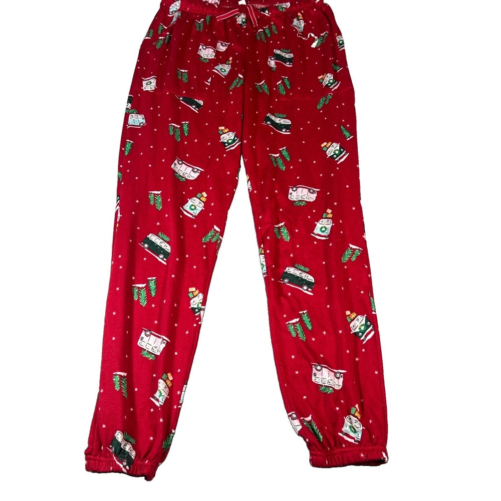 Joyspun Womens XS Red Christmas Truck Tree Pajama Pants Holiday Fleece Sleepwear